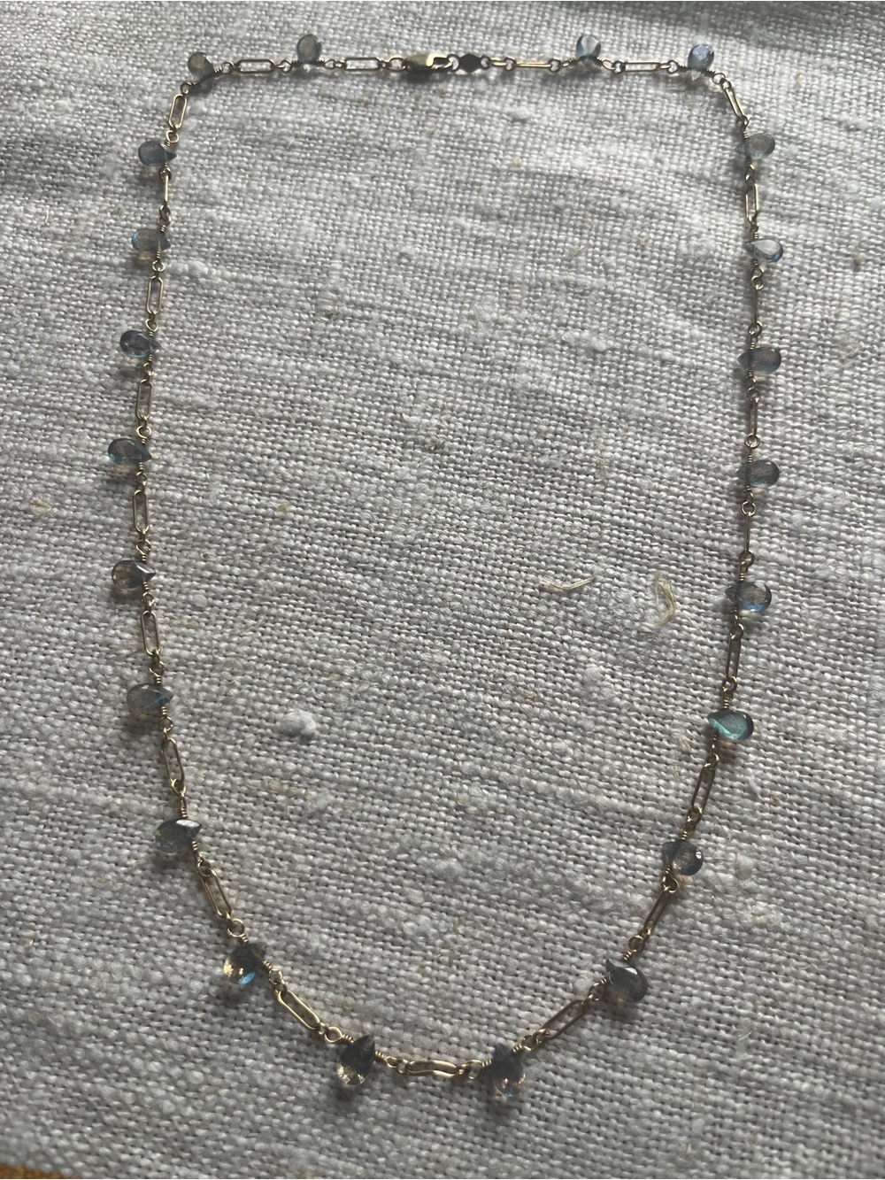 labradorite and 14kt gold-filled necklace